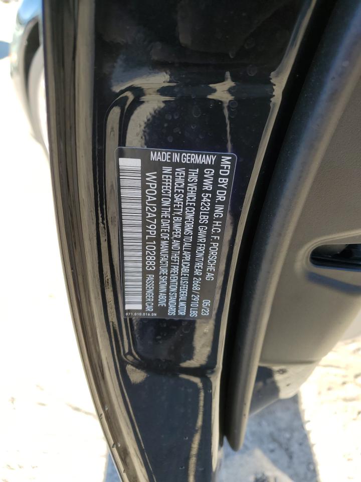 2023 Porsche Panamera Base VIN: WP0AJ2A79PL102883 Lot: 92326335