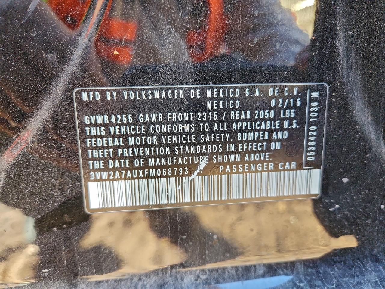 2015 Volkswagen Golf Tdi VIN: 3VW2A7AUXFM068793 Lot: 94570425