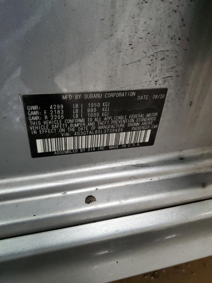 2020 Subaru Impreza Sport VIN: 4S3GTAL65L3730405 Lot: 93199435
