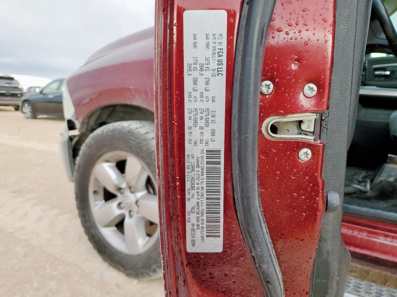 2017 Ram 1500 Slt VIN: 1C6RR6LT1HS536369 Lot: 93933815