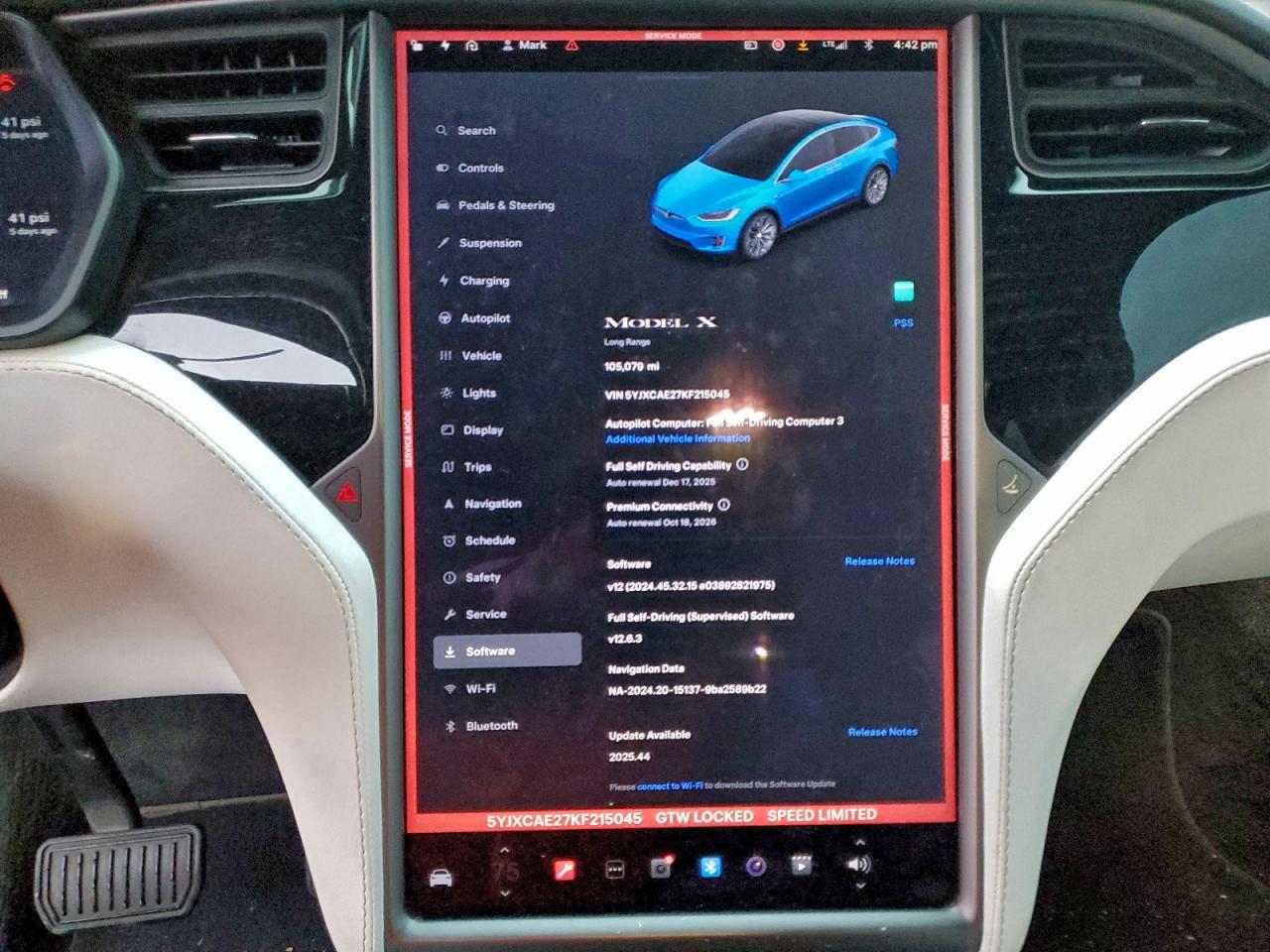 2019 Tesla Model X VIN: 5YJXCAE27KF215045 Lot: 94101175