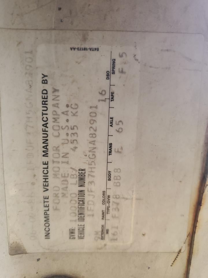 1986 Ford F350 VIN: 1FDJF37H5GNA82901 Lot: 91040535