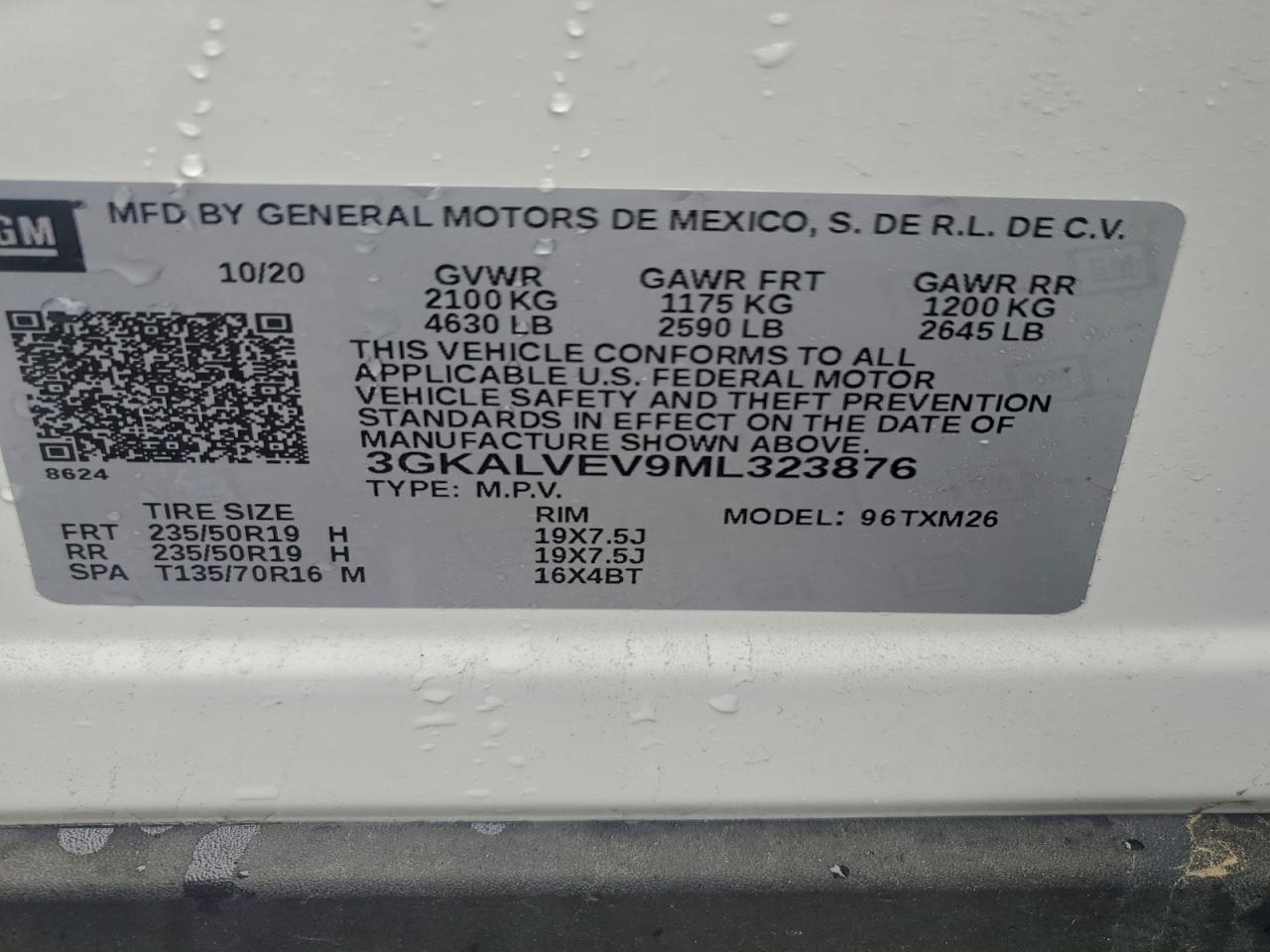 2021 GMC Terrain Slt VIN: 3GKALVEV9ML323876 Lot: 92697705