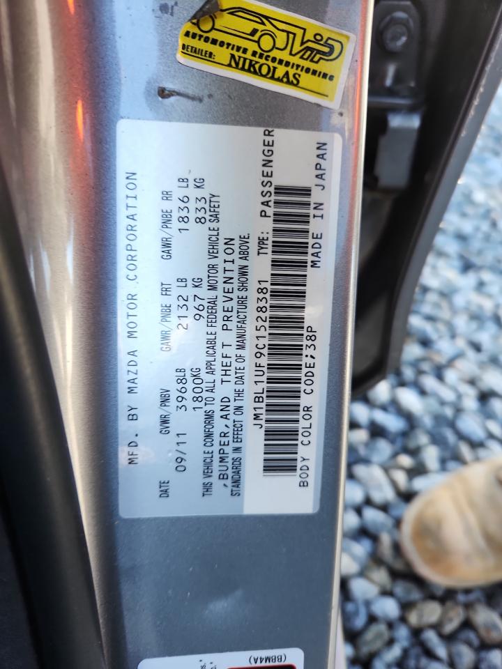 2012 Mazda 3 I VIN: JM1BL1UF9C1528381 Lot: 92259155