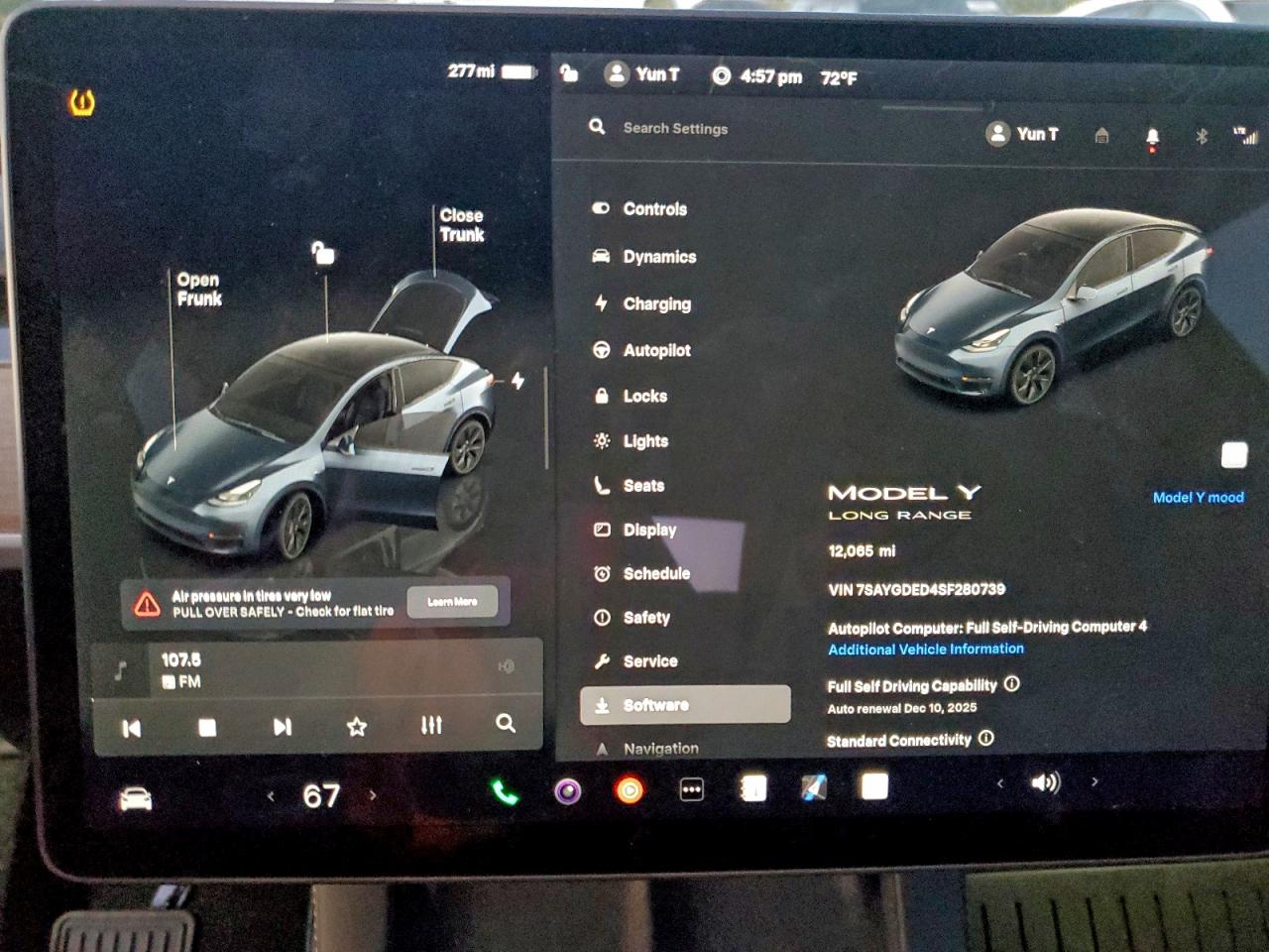 2025 Tesla Model Y VIN: 7SAYGDED4SF280739 Lot: 94545395