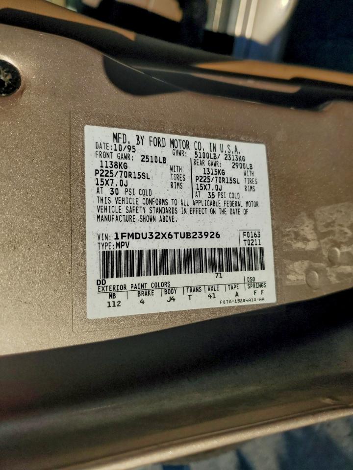 1996 Ford Explorer VIN: 1FMDU32X6TUB23926 Lot: 93786055