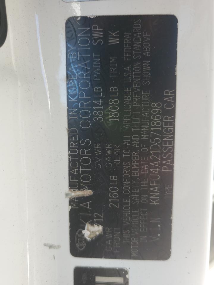 2013 Kia Forte Ex VIN: KNAFU4A21D5718698 Lot: 92634745