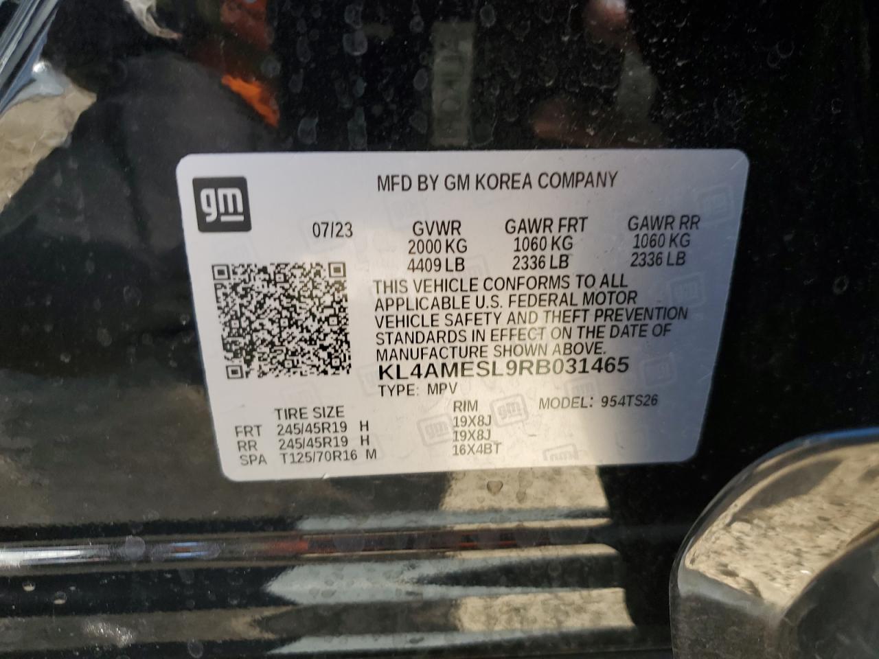 2024 Buick Encore Gx Sport Touring VIN: KL4AMESL9RB031465 Lot: 91640195