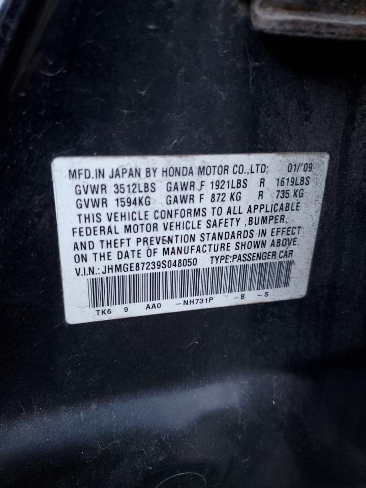 2009 Honda Fit VIN: JHMGE87239S048050 Lot: 93377195