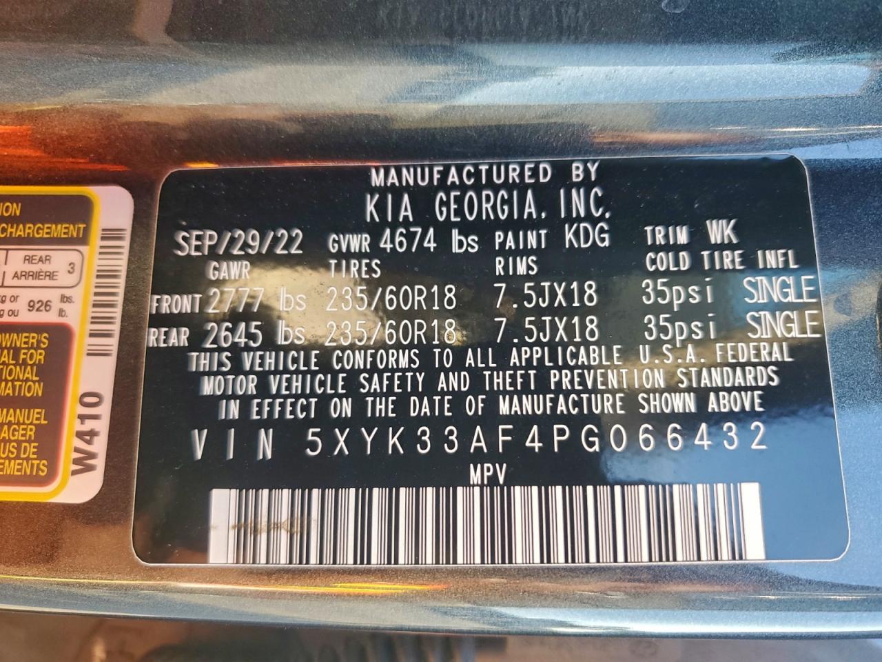 2023 Kia Sportage Ex VIN: 5XYK33AF4PG066432 Lot: 94325255