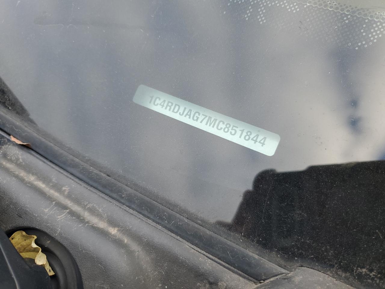 2021 Dodge Durango Sxt VIN: 1C4RDJAG7MC851844 Lot: 92179925