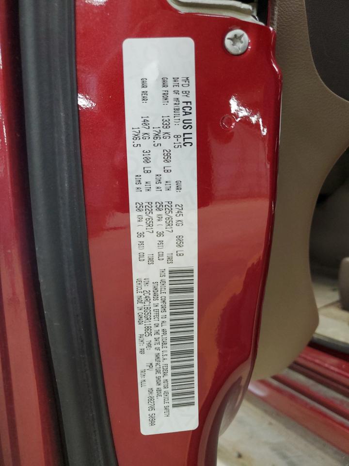 2016 Chrysler Town & Country Touring VIN: 2C4RC1BG5GR118625 Lot: 90476595