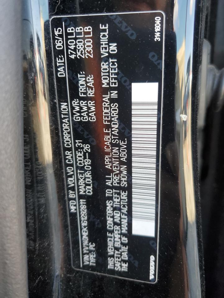 2016 Volvo V60 T5 Premier VIN: YV140MEK1G1292811 Lot: 90523015