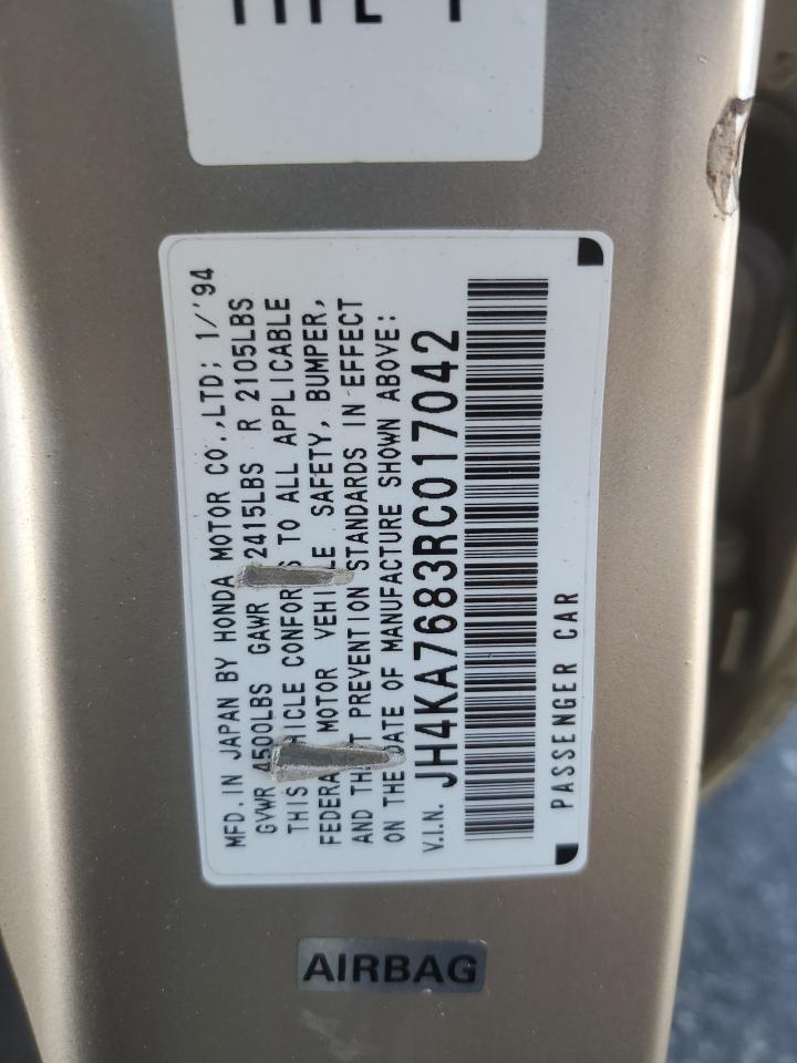 1994 Acura Legend Gs VIN: JH4KA7683RC017042 Lot: 90893065