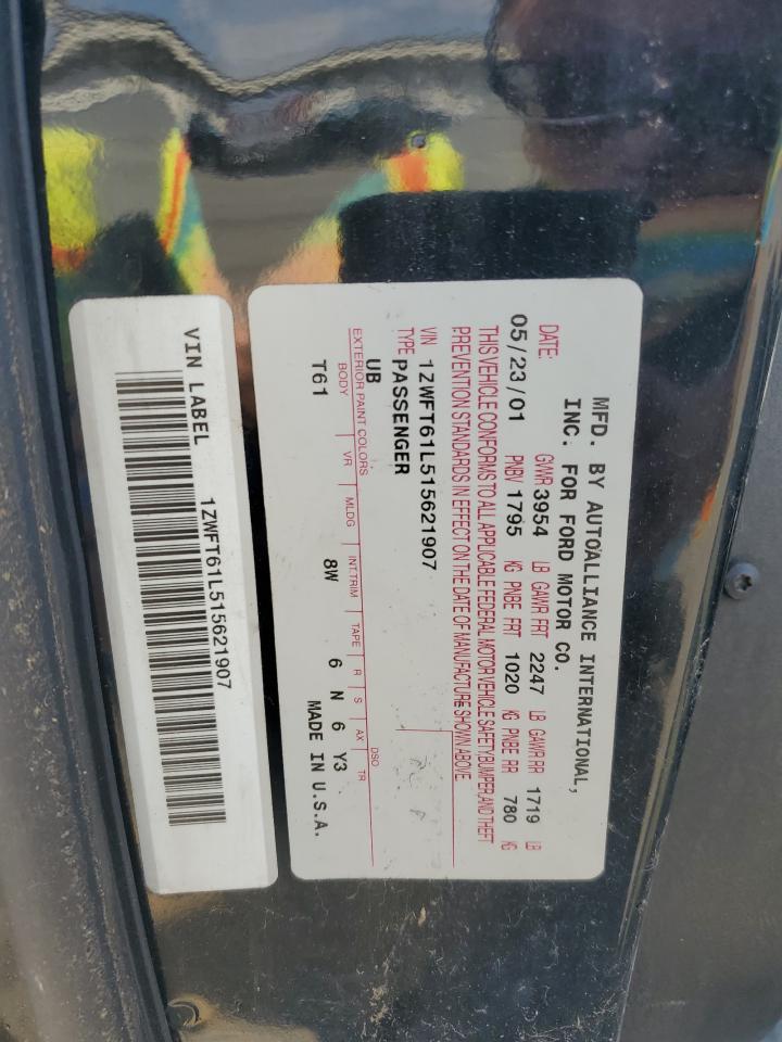 2001 Mercury Cougar V6 VIN: 1ZWFT61L515621907 Lot: 92862875