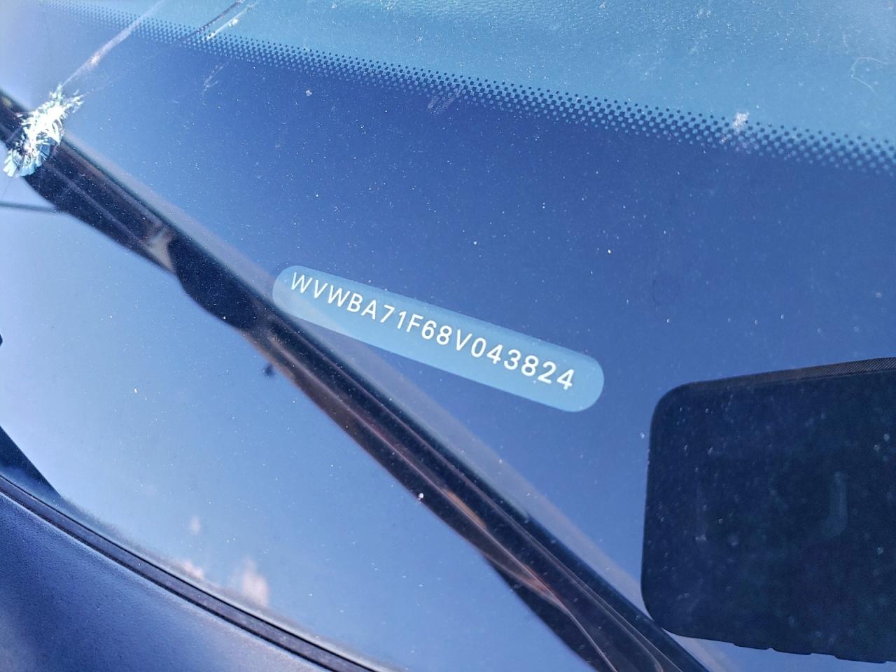 2008 Volkswagen Eos Turbo VIN: WVWBA71F68V043824 Lot: 93407185