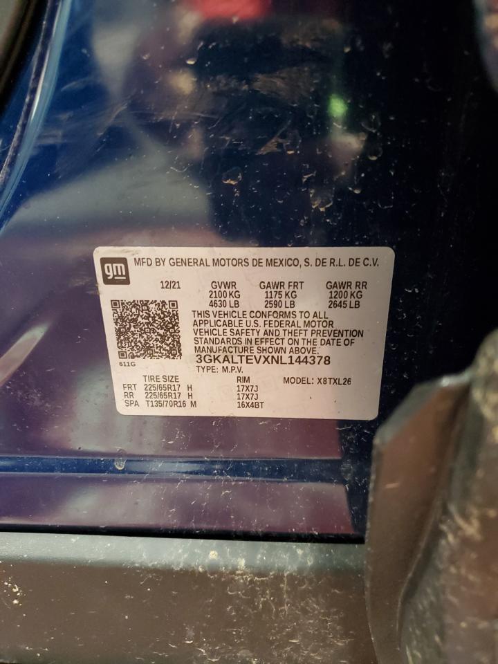 2022 GMC Terrain Sle VIN: 3GKALTEVXNL144378 Lot: 93068315