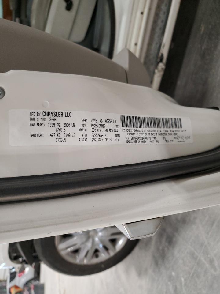 2008 Chrysler Town & Country Limited VIN: 2A8HR64XX8R746078 Lot: 91596695