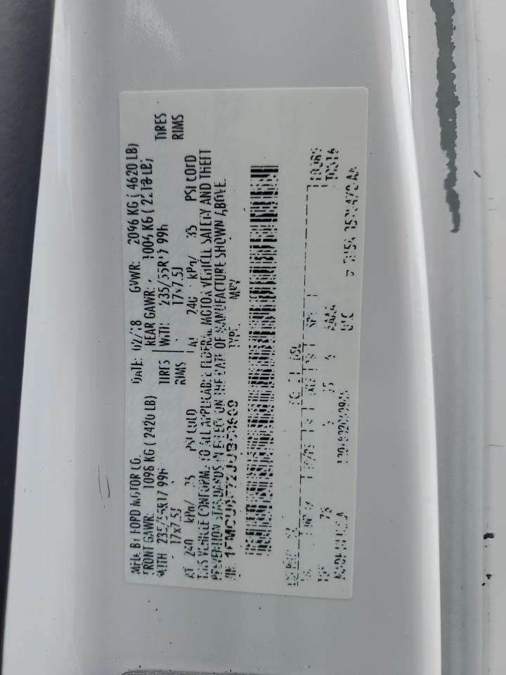 2018 Ford Escape S VIN: 1FMCU0F72JUB58609 Lot: 92798325