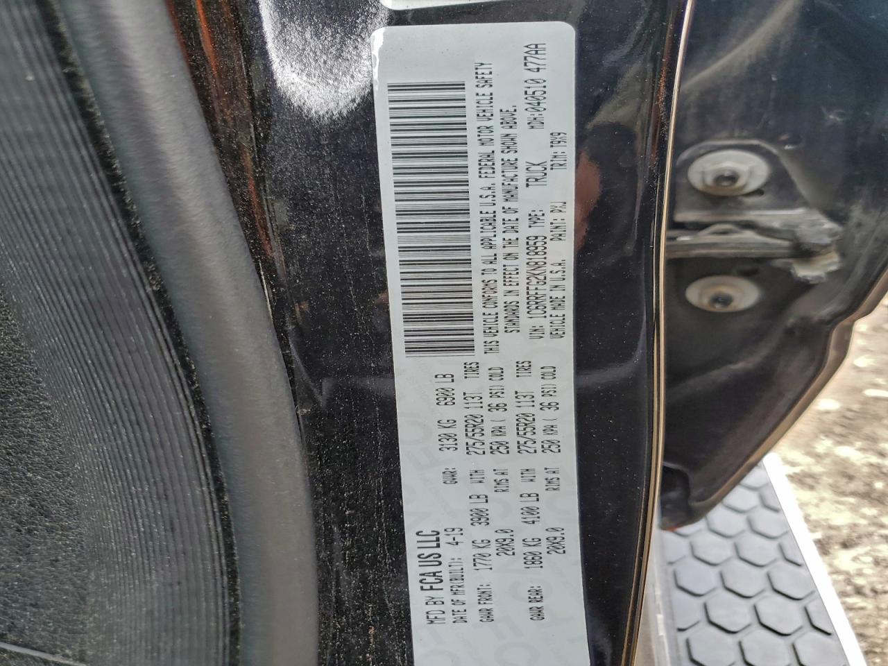 2019 Ram 1500 Big Horn/Lone Star VIN: 1C6RRFFG2KN818959 Lot: 94117145