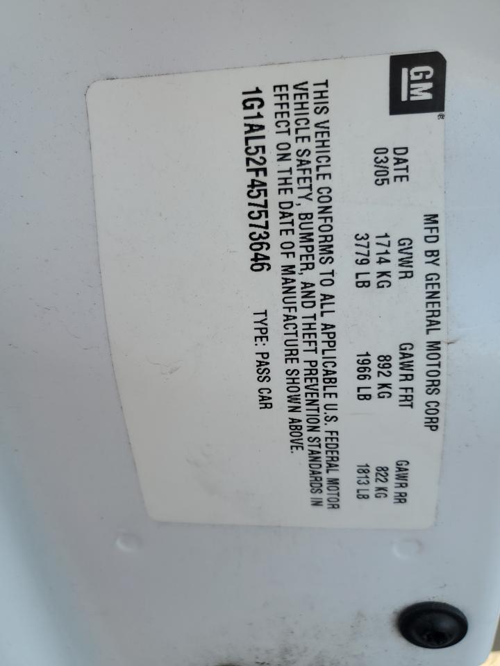 2005 Chevrolet Cobalt Ls VIN: 1G1AL52F457573646 Lot: 91709815