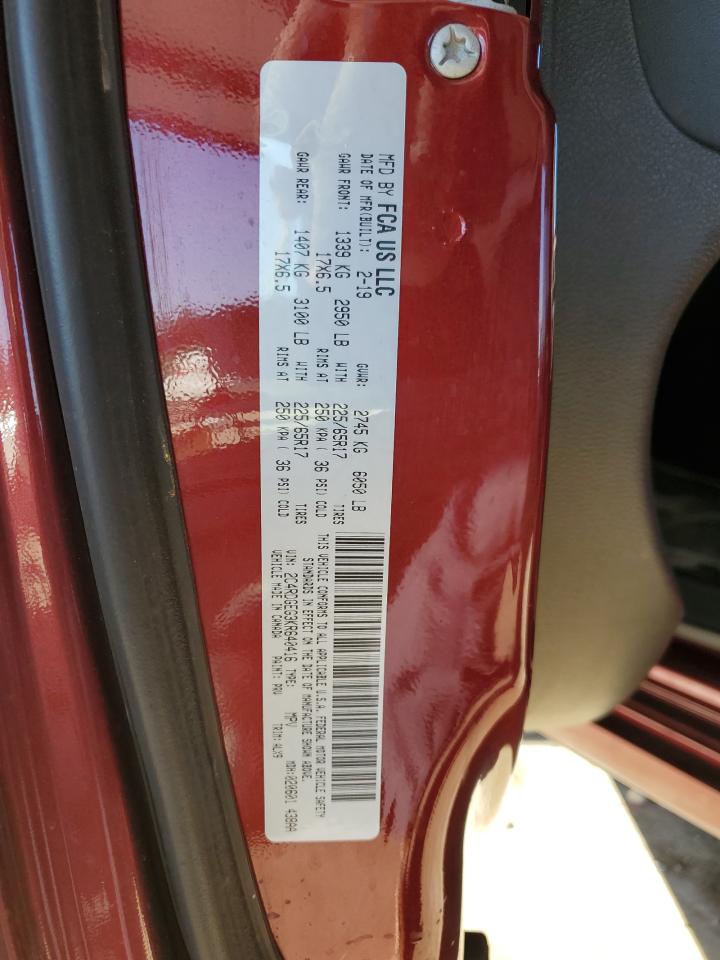 2019 Dodge Grand Caravan Gt VIN: 2C4RDGEG3KR640416 Lot: 92447865