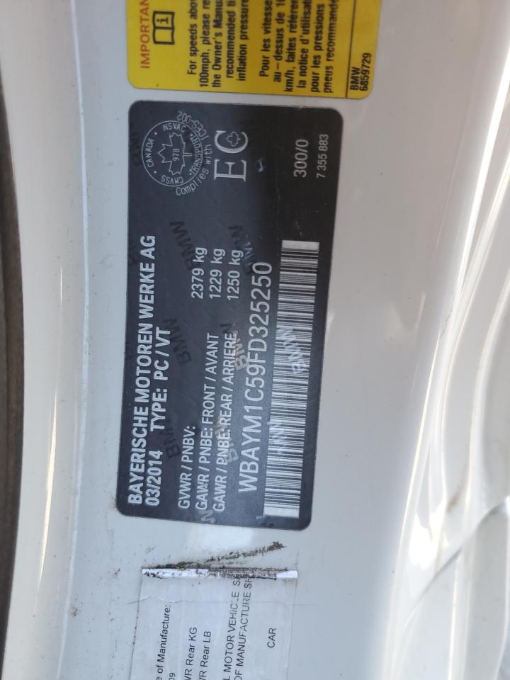 2015 BMW 650 Xi VIN: WBAYM1C59FD325250 Lot: 91661795