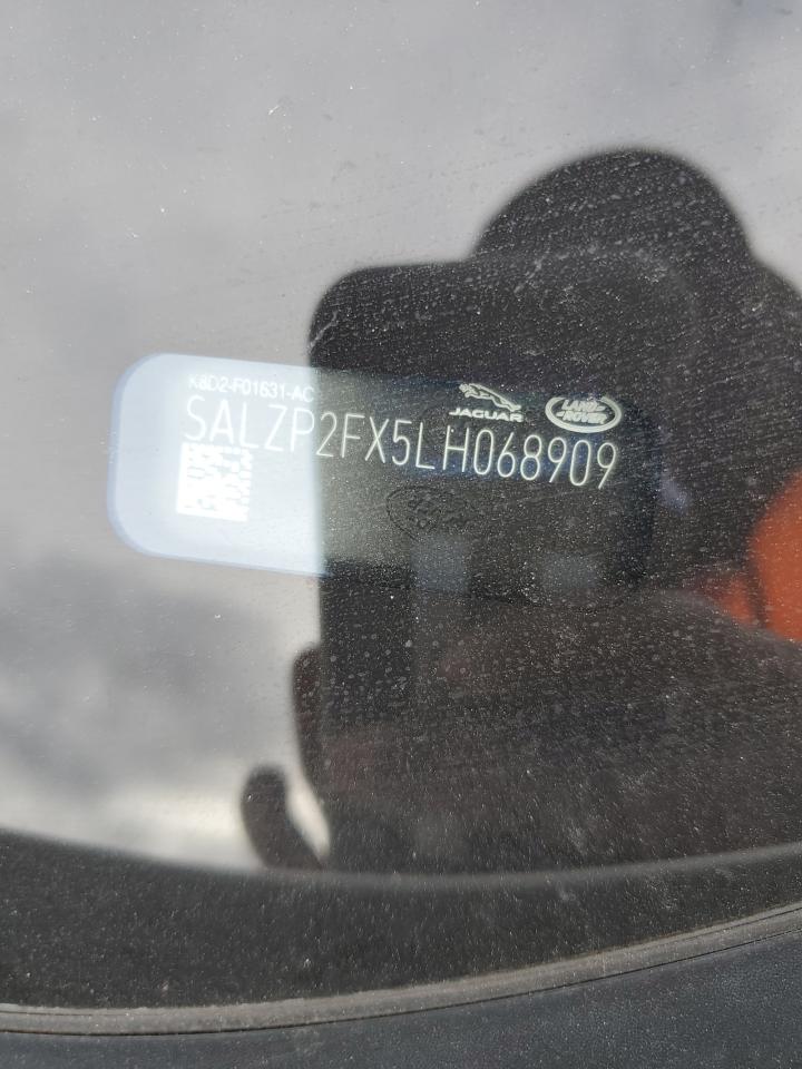 2020 Land Rover Range Rover Evoque Se VIN: SALZP2FX5LH068909 Lot: 92891725