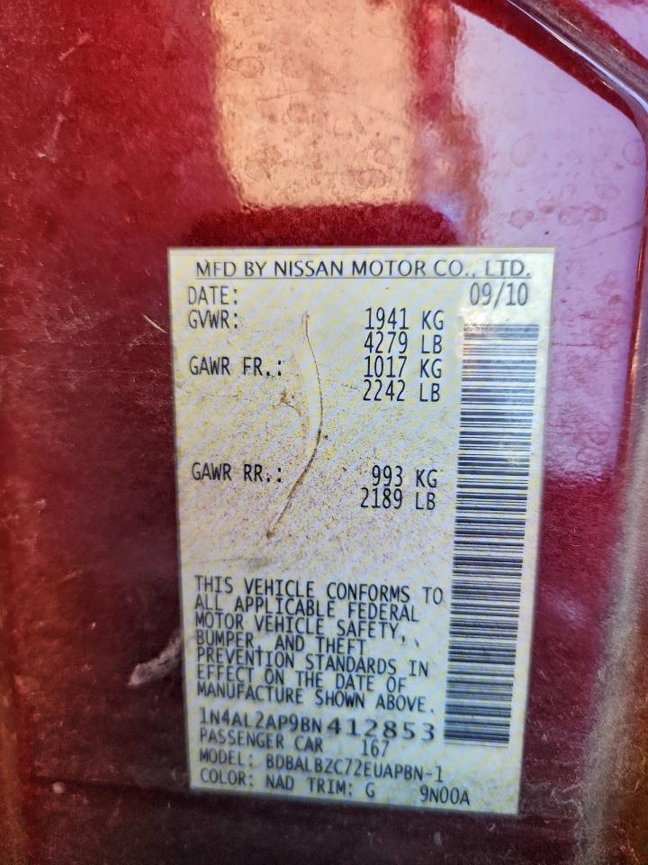 2011 Nissan Altima Base VIN: 1N4AL2AP9BN412853 Lot: 93923825