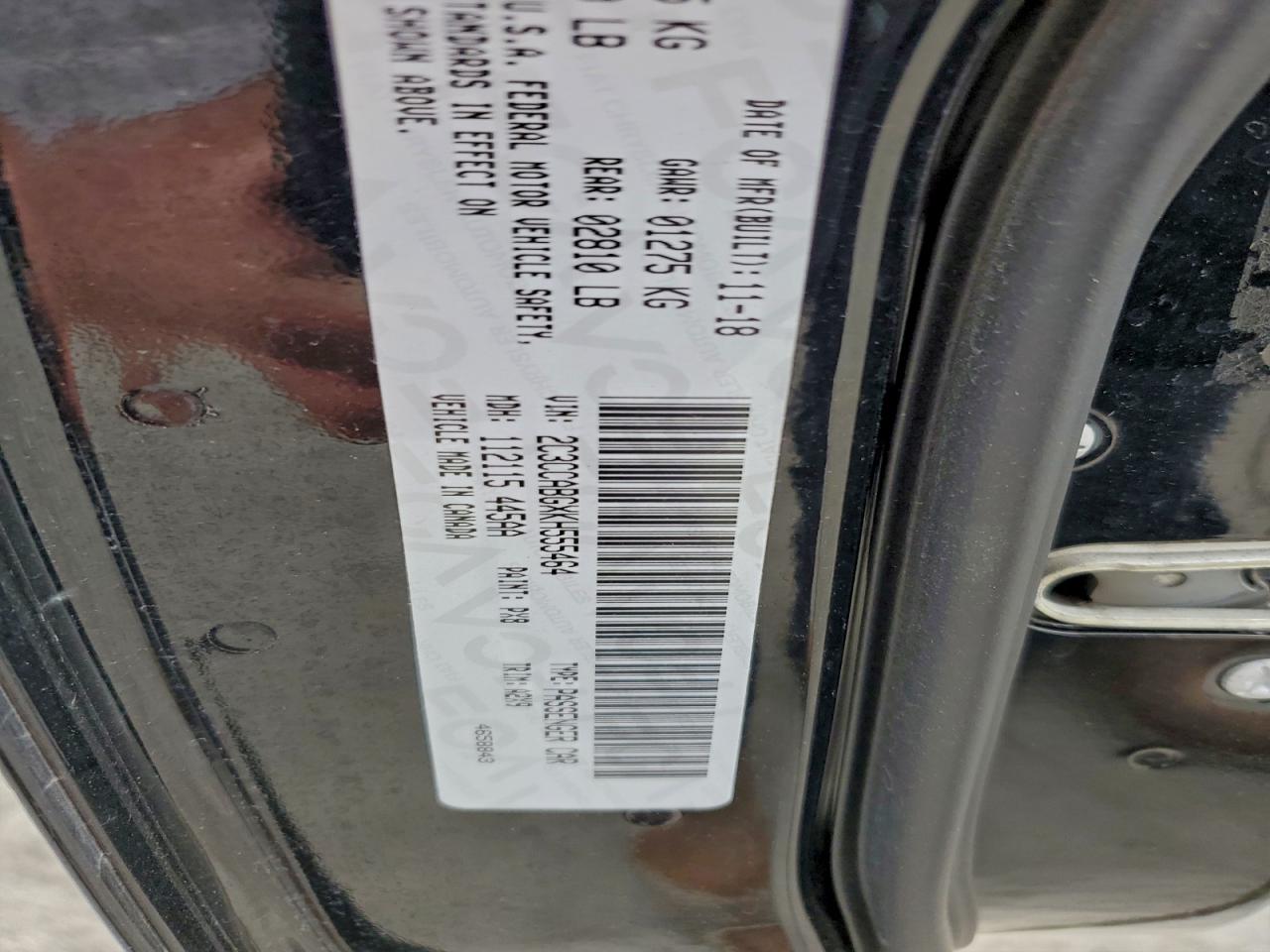 2019 Chrysler 300 S VIN: 2C3CCABGXKH555464 Lot: 90654305