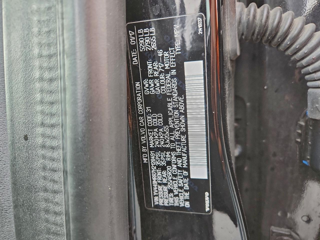 2017 Volvo Xc60 T6 Dynamic VIN: YV449MRR7H2128491 Lot: 93872815