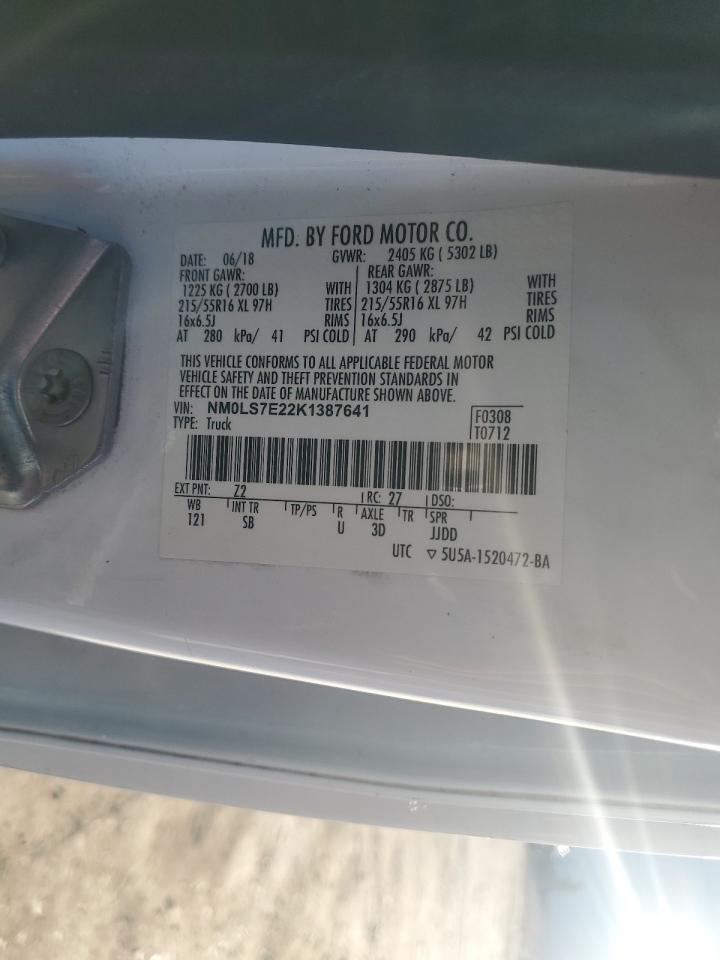 2019 Ford Transit Connect Xl VIN: NM0LS7E22K1387641 Lot: 94974315