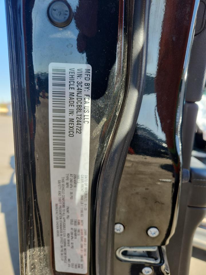 2020 Jeep Compass Limited VIN: 3C4NJDCB8LT244722 Lot: 90462265