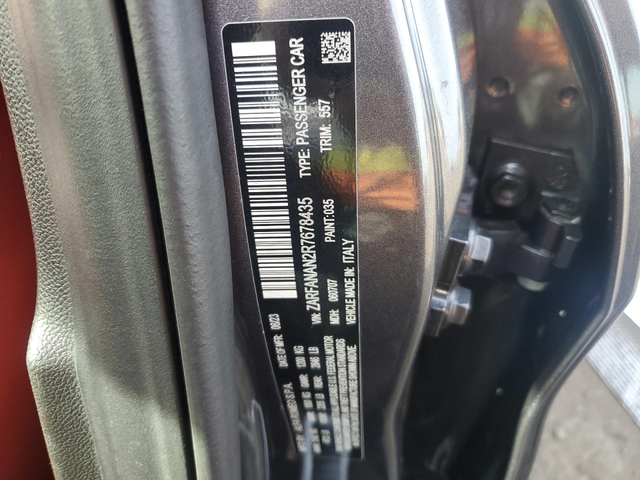 2024 Alfa Romeo Giulia Sprint VIN: ZARFANAN2R7678435 Lot: 91689135