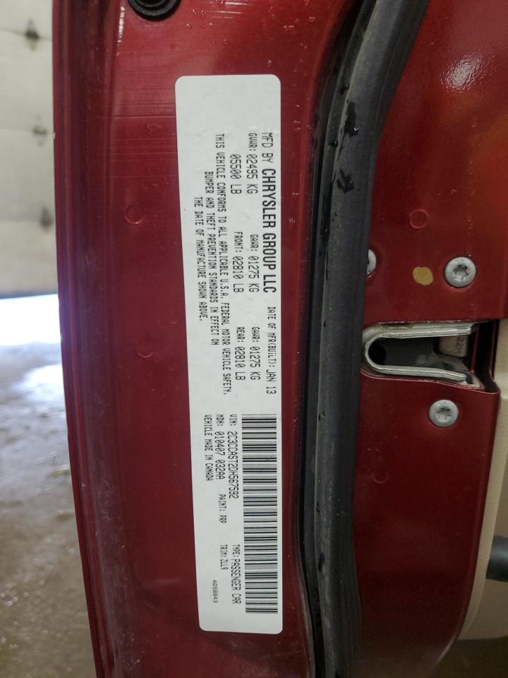 2013 Chrysler 300C Luxury VIN: 2C3CCAST2DH567592 Lot: 92953435