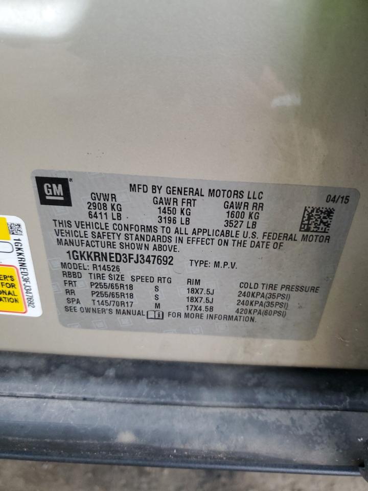 2015 GMC Acadia Sle VIN: 1GKKRNED3FJ347692 Lot: 94039745
