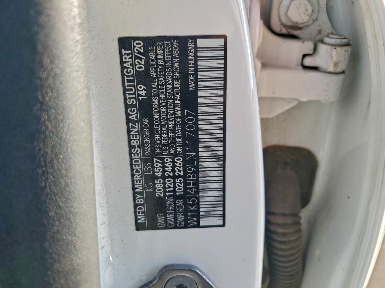 2020 Mercedes-Benz Cla 250 4Matic VIN: W1K5J4HB9LN117007 Lot: 92753535