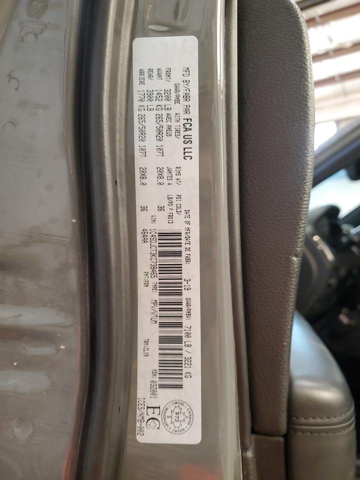 2019 Dodge Durango R/T VIN: 1C4SDJCT3KC738465 Lot: 93223885