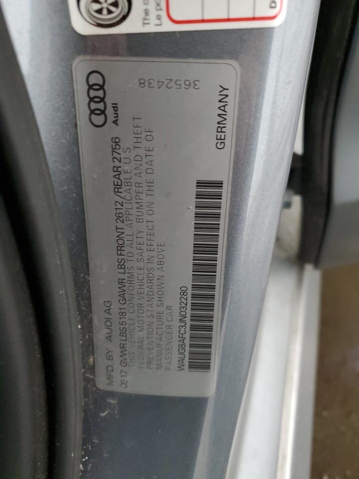 2018 Audi A6 Premium Plus VIN: WAUG8AFC3JN032280 Lot: 92478725