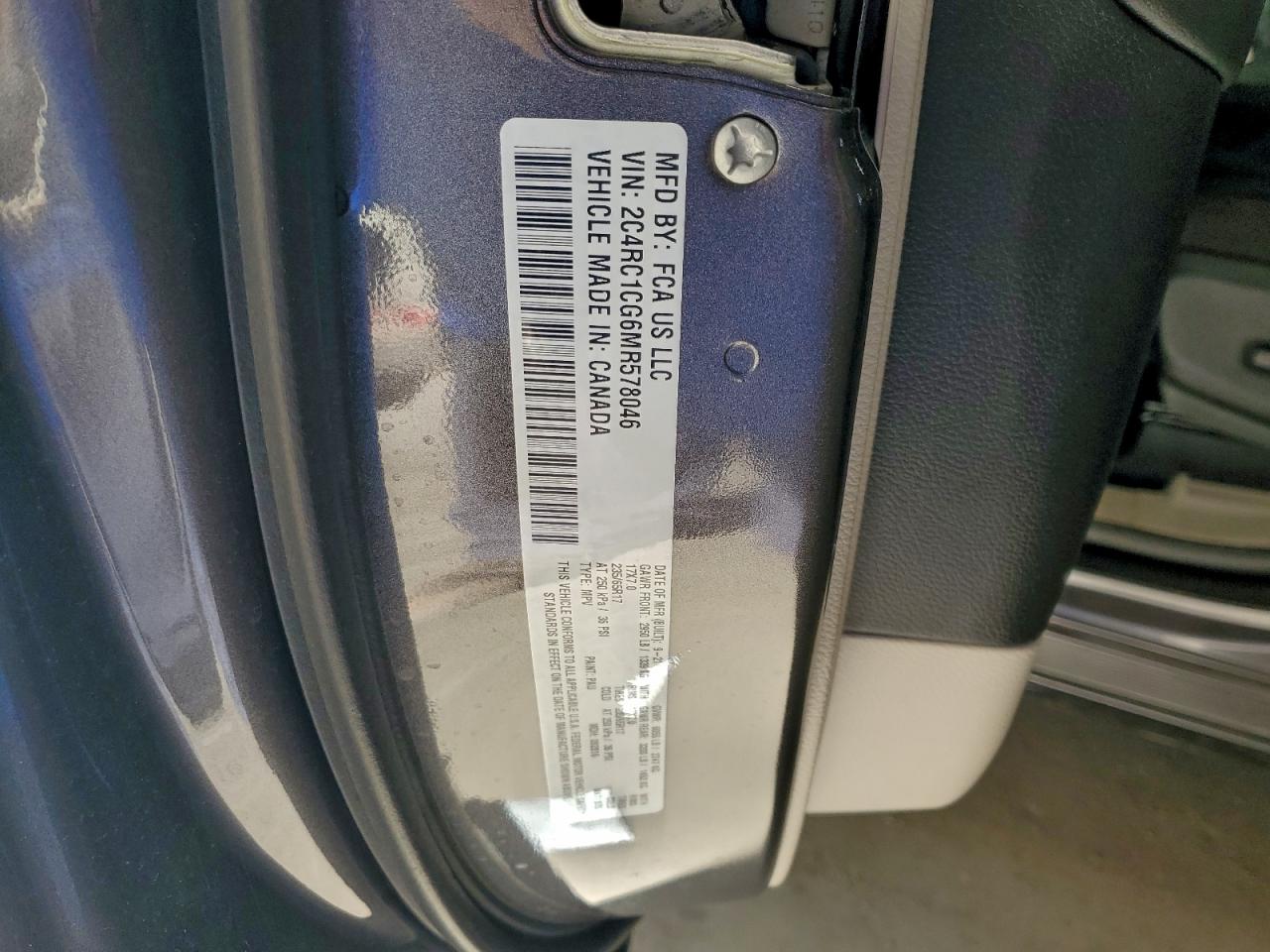 2021 Chrysler Voyager Lx VIN: 2C4RC1CG6MR578046 Lot: 94741515