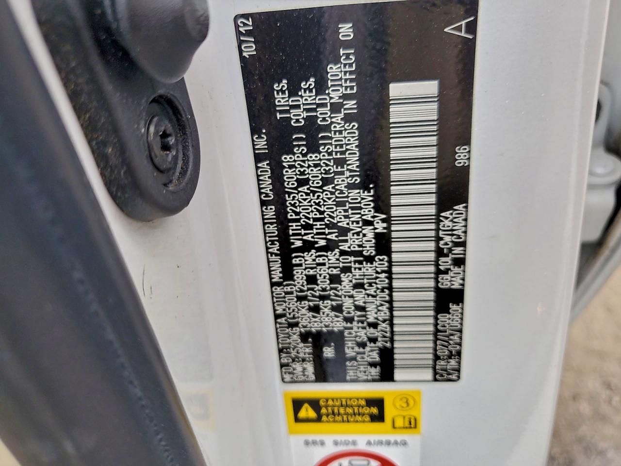 2013 Lexus Rx 350 VIN: 2T2ZK1BA7DC104103 Lot: 94357495