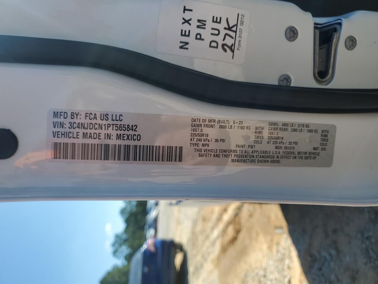 2023 Jeep Compass Limited VIN: 3C4NJDCN1PT565842 Lot: 91782735