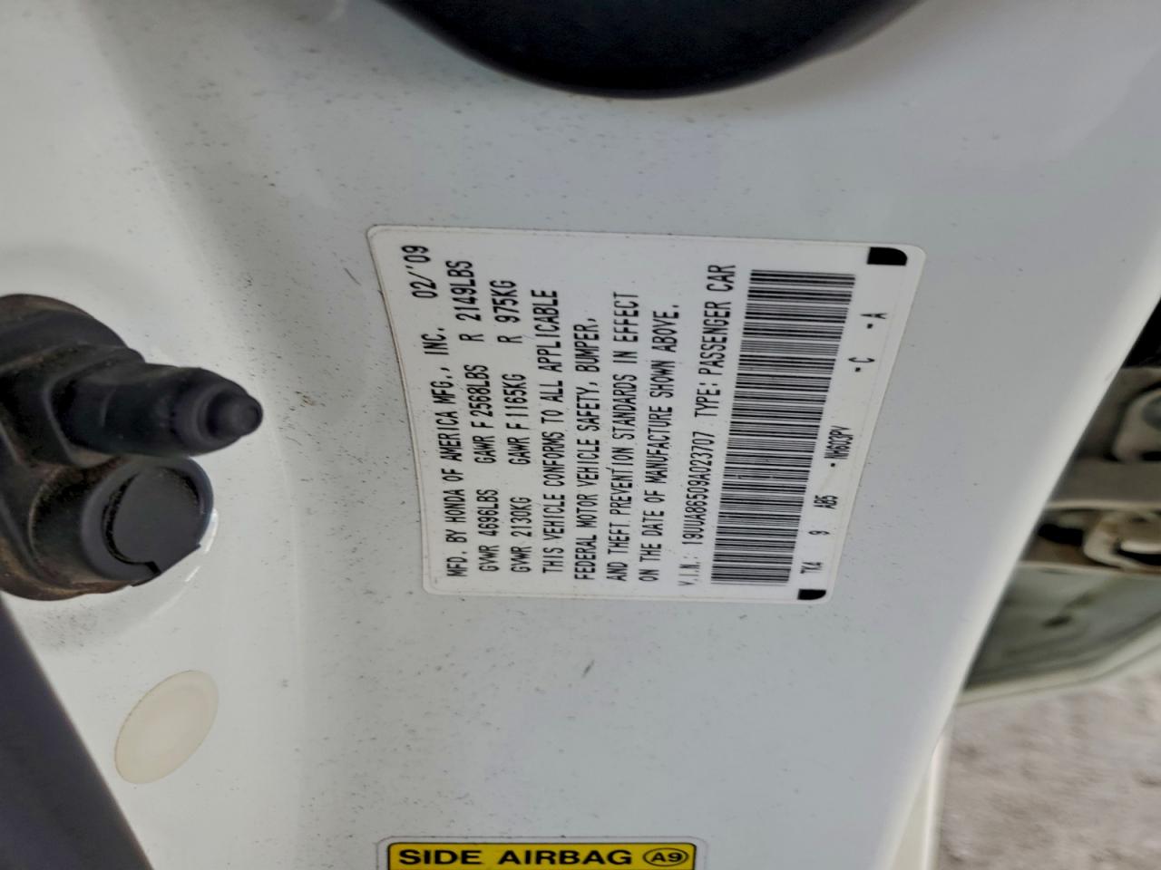 2009 Acura Tl VIN: 19UUA86509A023707 Lot: 93280445