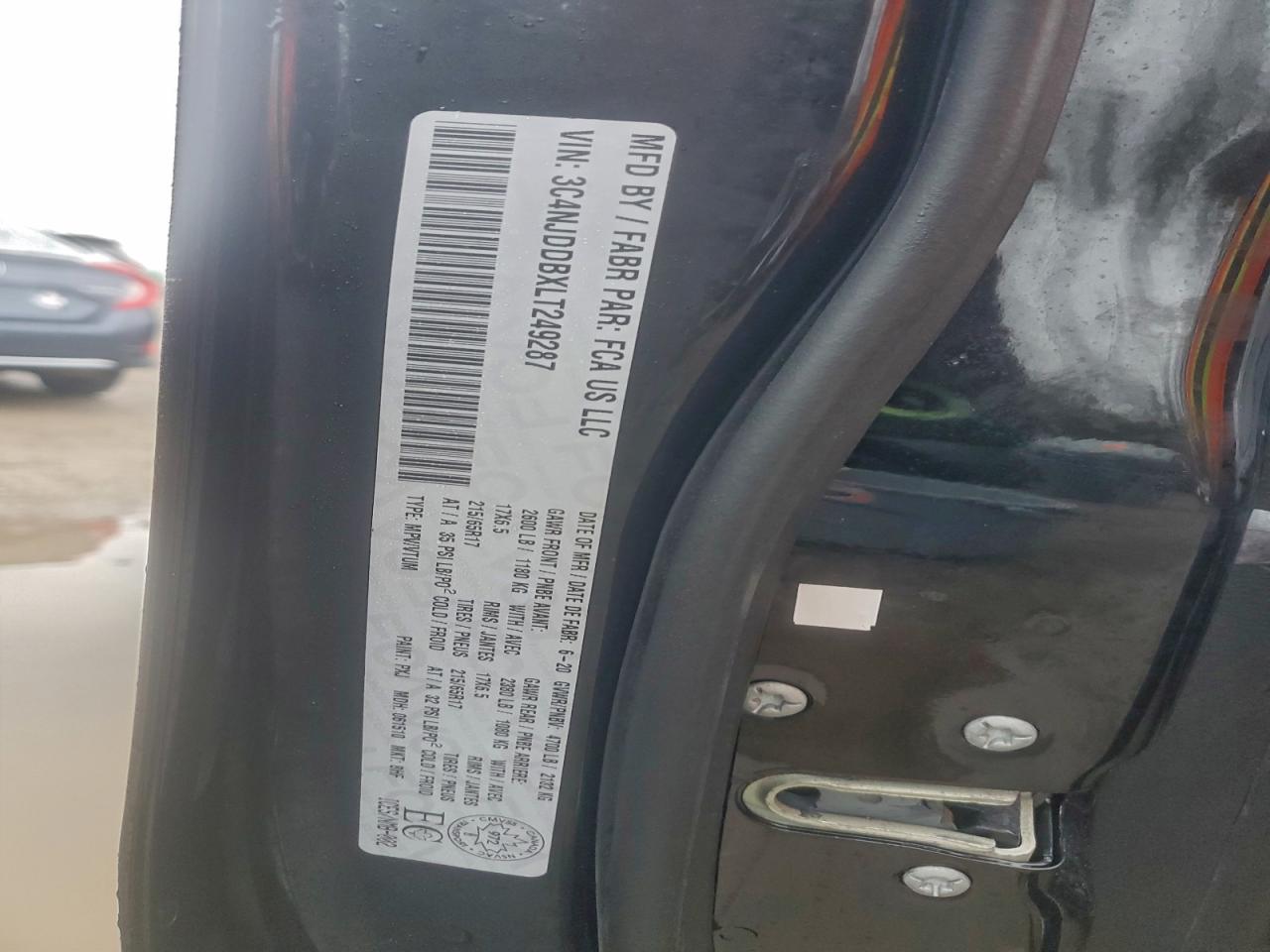 2020 Jeep Compass Trailhawk VIN: 3C4NJDDBXLT249287 Lot: 94373775