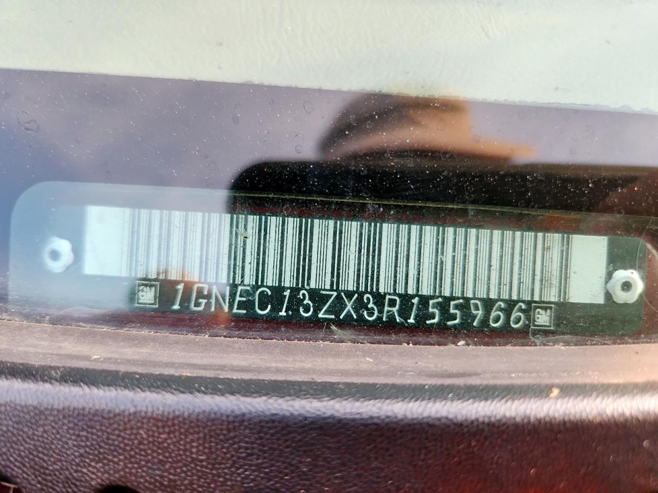 2003 Chevrolet Tahoe C1500 VIN: 1GNEC13ZX3R155966 Lot: 92942045