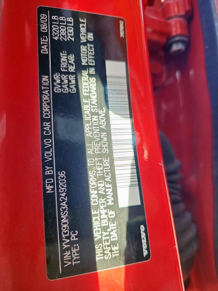 2010 Volvo S40 2.4I VIN: YV1390MS3A2492036 Lot: 85391935