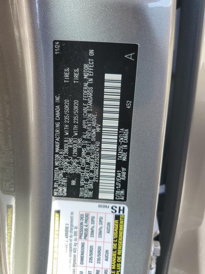 2025 Lexus Nx 350 Premium VIN: 2T2GGCEZ2SC074740 Lot: 92082995