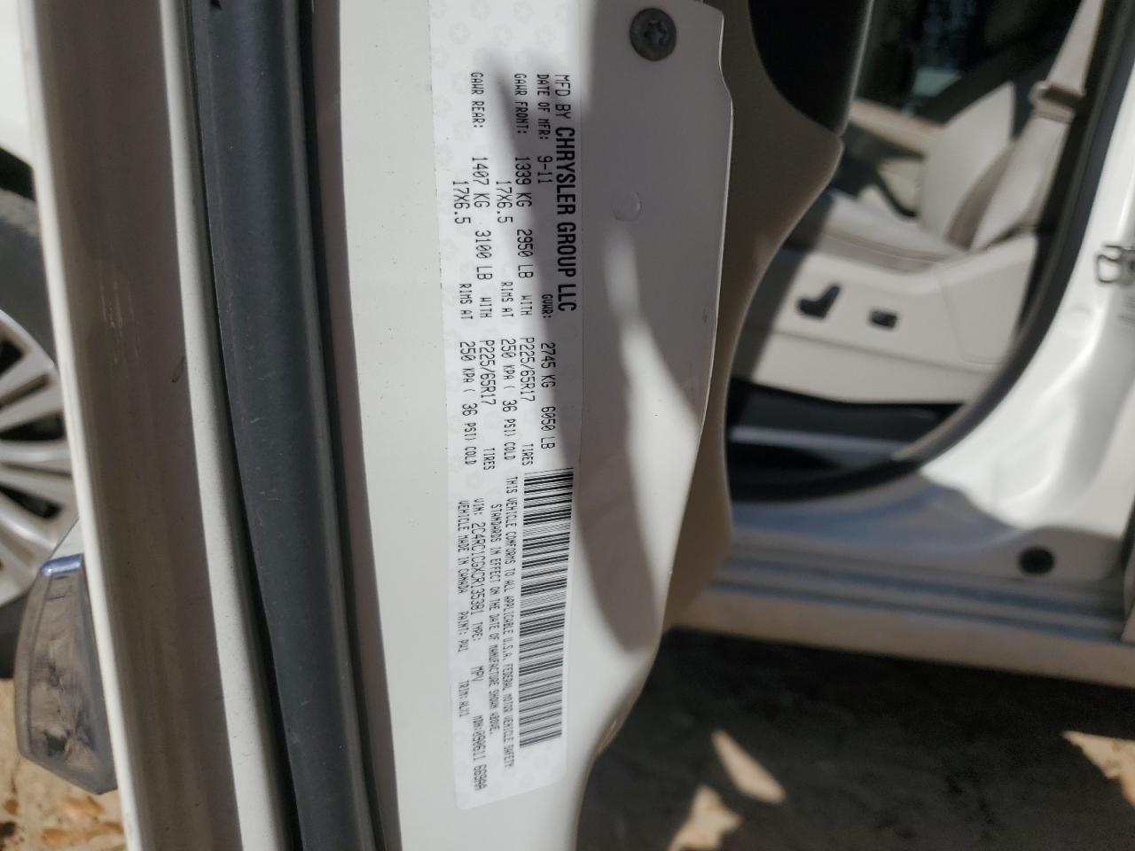 2012 Chrysler Town & Country Touring L VIN: 2C4RC1CGXCR135381 Lot: 93285855