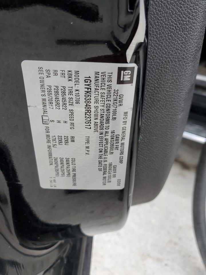 2008 Cadillac Escalade Luxury VIN: 1GYFK63848R237617 Lot: 92956095