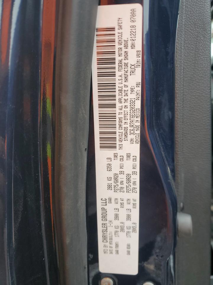 2014 Ram 1500 St VIN: 3C6JR7AT6EG203321 Lot: 90799435